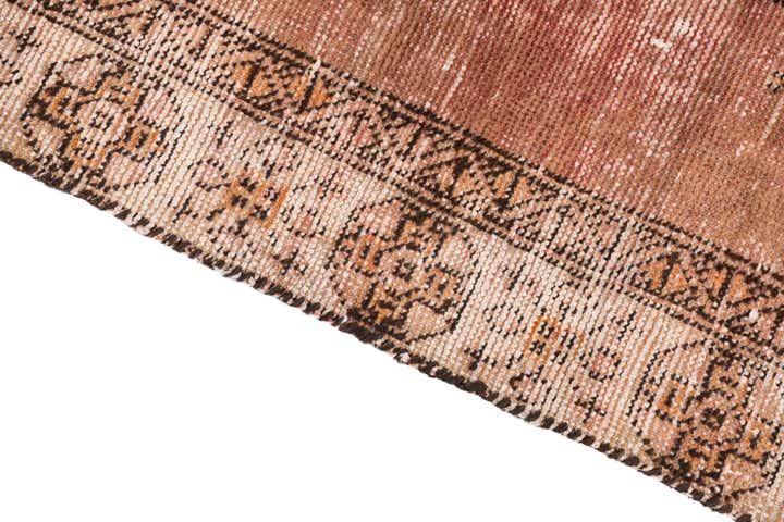 3' 8 x 6' 5 Hand Knotted Ultra Vintage Persian Wool Runner Rug