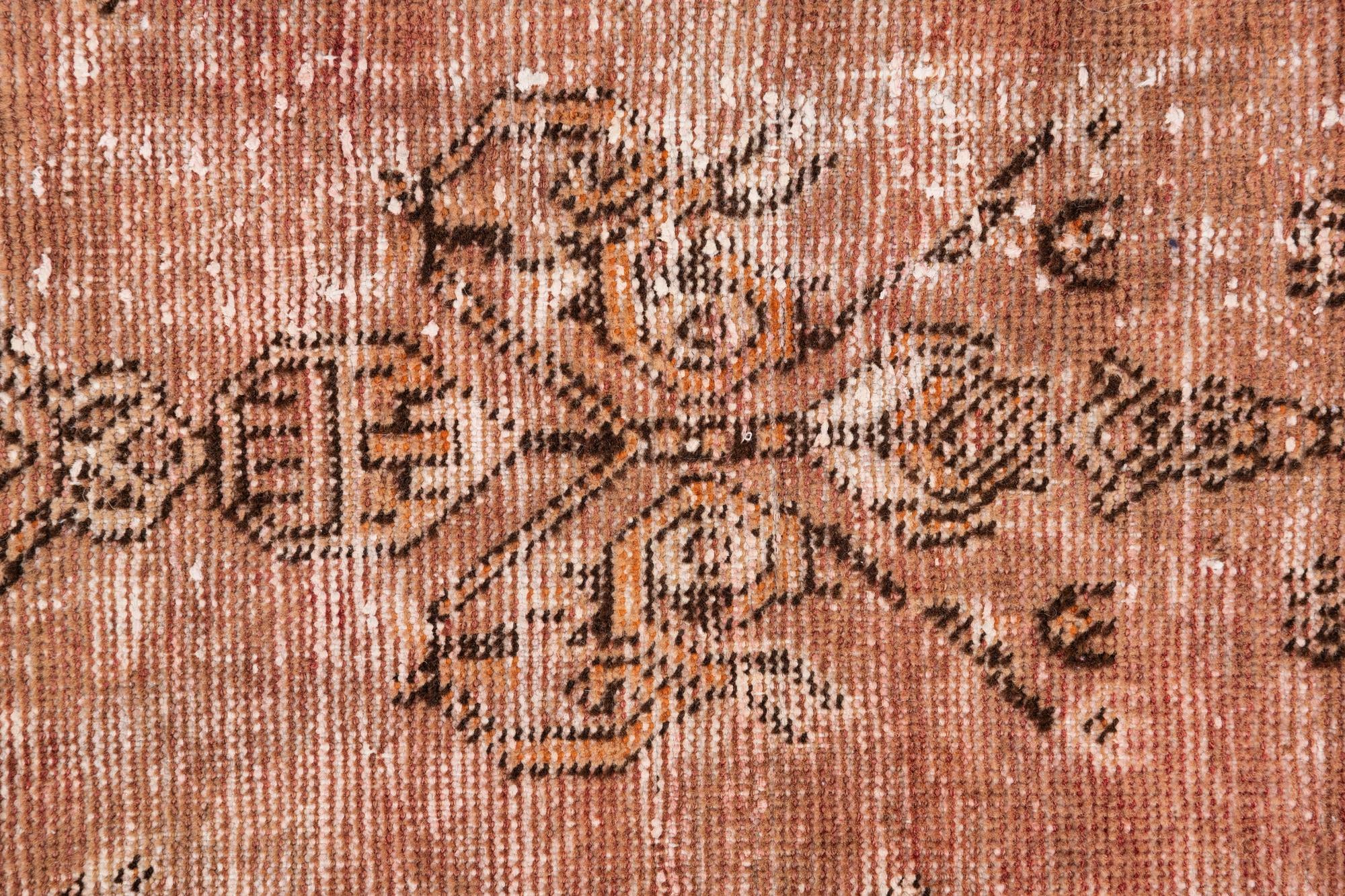 3' 8 x 6' 5 Hand Knotted Ultra Vintage Persian Wool Runner Rug