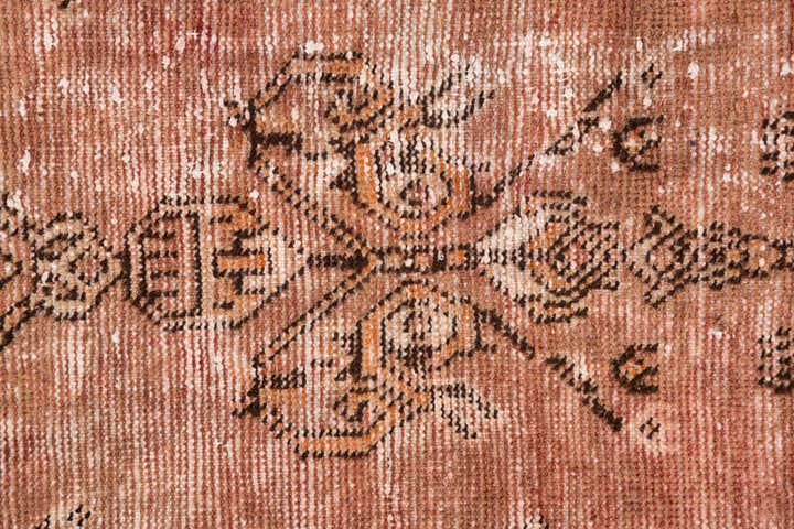 3' 8 x 6' 5 Hand Knotted Ultra Vintage Persian Wool Runner Rug