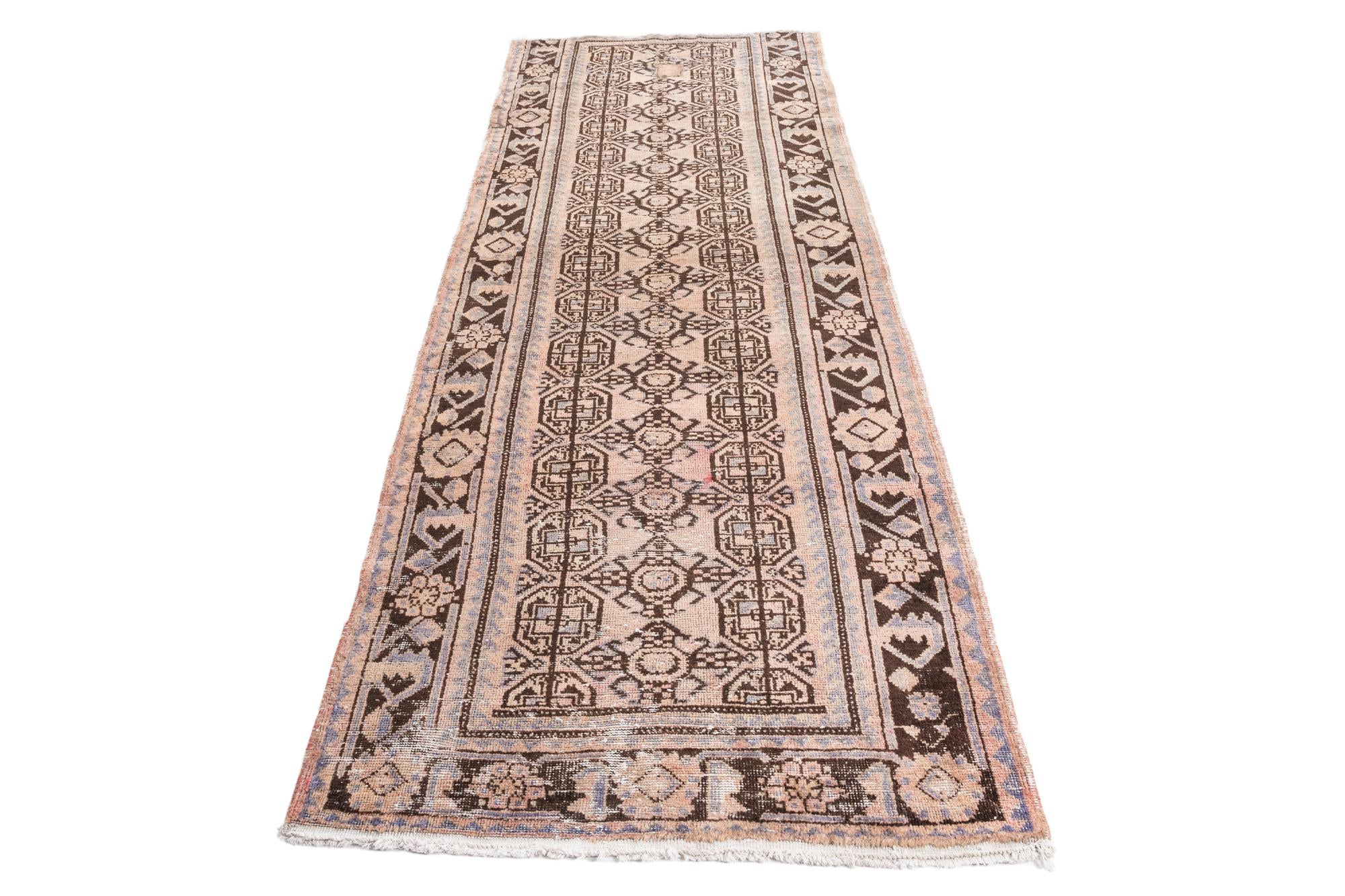 3' 10 x 10' Hand Knotted Ultra Vintage Persian Wool Runner Rug