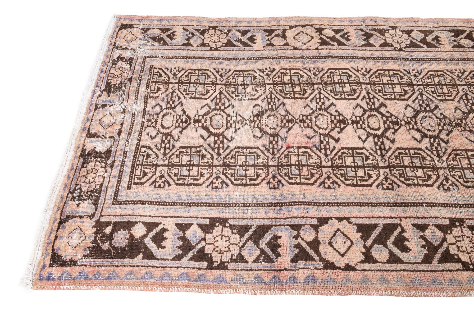 3' 10 x 10' Hand Knotted Ultra Vintage Persian Wool Runner Rug