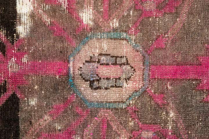 4' 10 x 9' 10 Hand Knotted Ultra Vintage Persian Wool Runner Rug