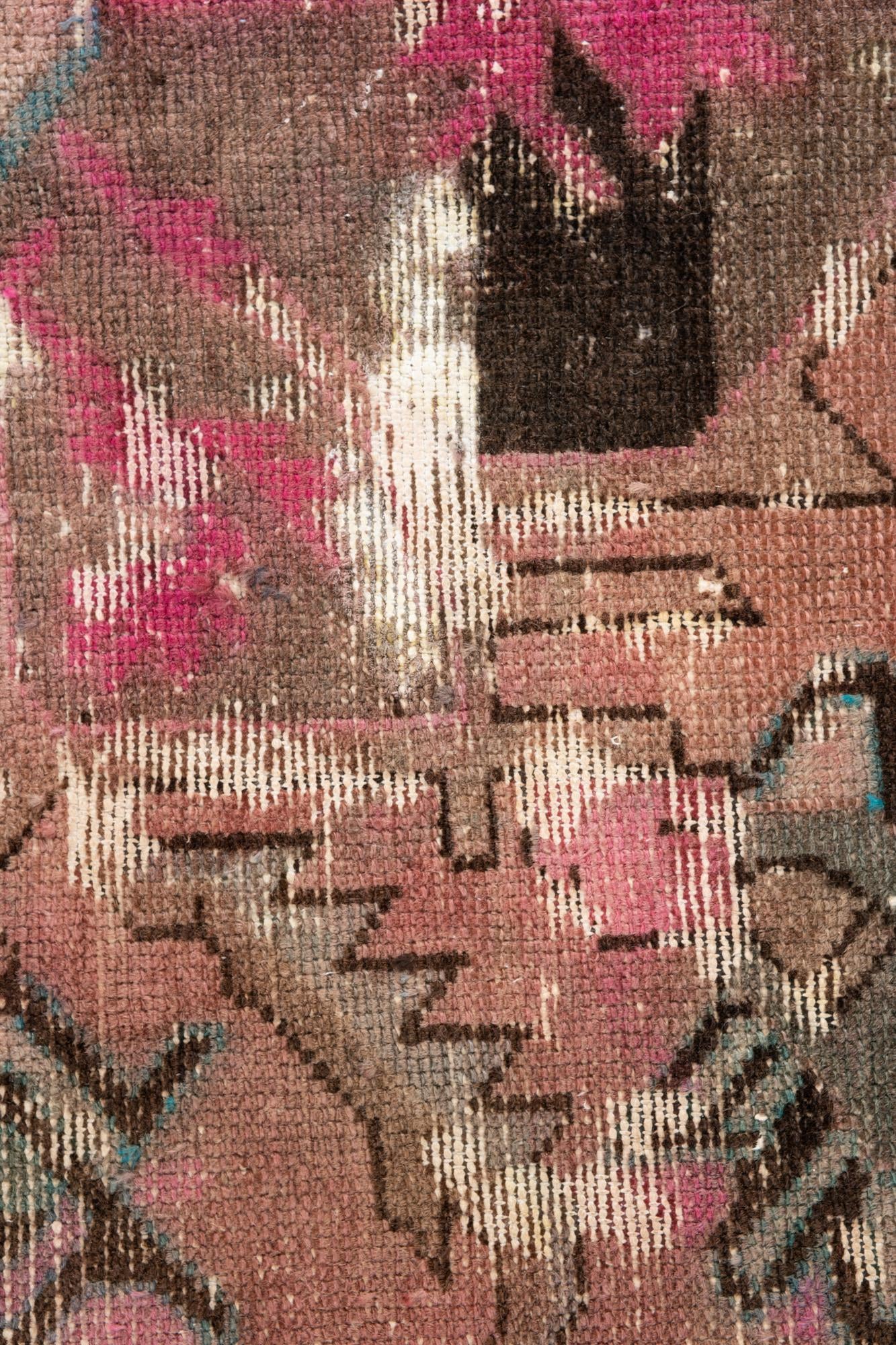 4' 10 x 9' 10 Hand Knotted Ultra Vintage Persian Wool Runner Rug
