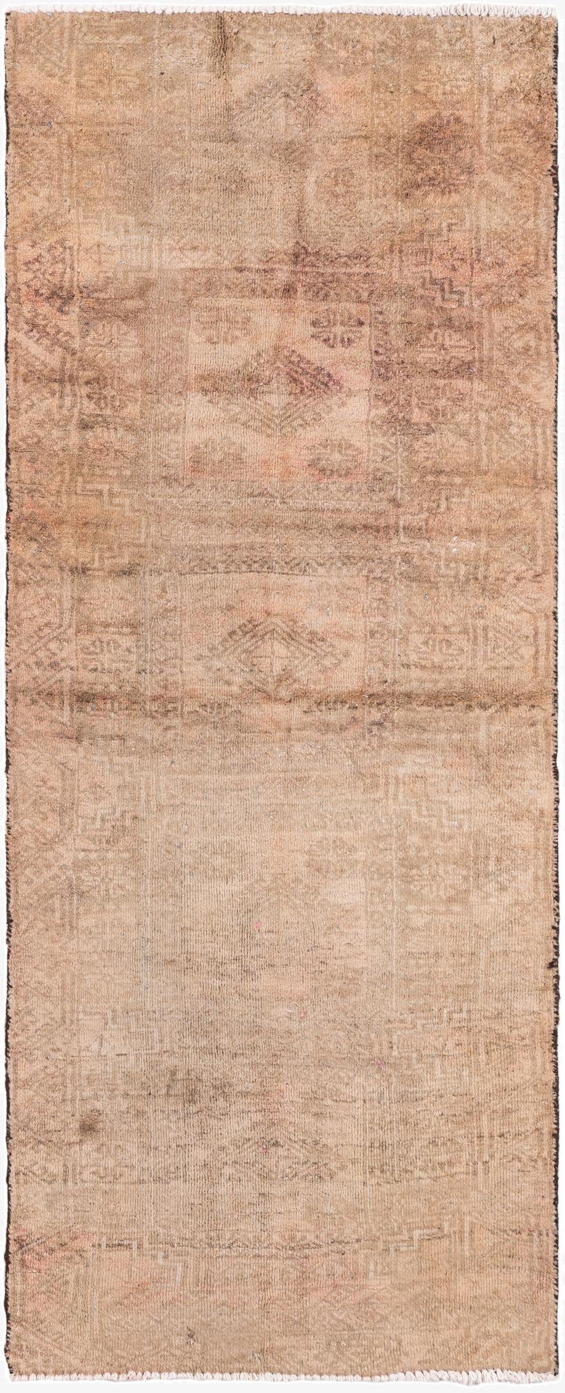 2' 8 x 6' 7  Hand Knotted Ultra Vintage Persian Wool Runner Rug