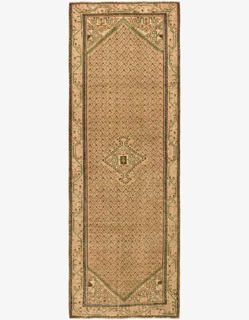 3' 4 x 10' 1 Hand Knotted Ultra Vintage Persian Wool Runner Rug