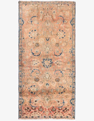 2' 4 x 4' 8 Hand Knotted Ultra Vintage Persian Wool Runner Rug