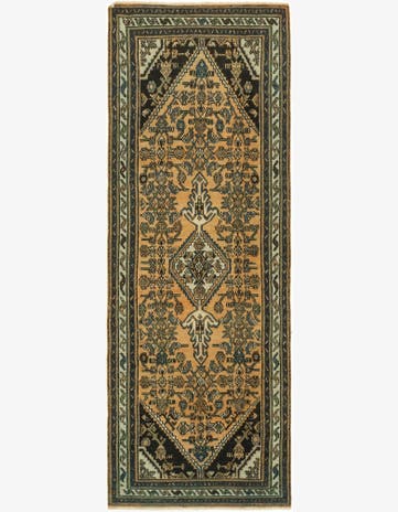 3' 6 x 9' 9 Hand Knotted Ultra Vintage Persian Wool Runner Rug