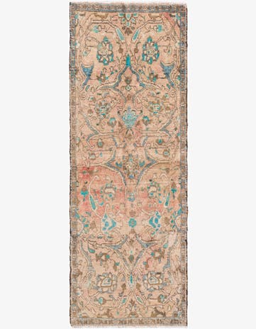 2' 4 x 6' 6 Hand Knotted Ultra Vintage Persian Wool Runner Rug