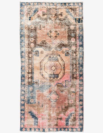 3' 3 x 6' 10 Hand Knotted Ultra Vintage Persian Wool Runner Rug