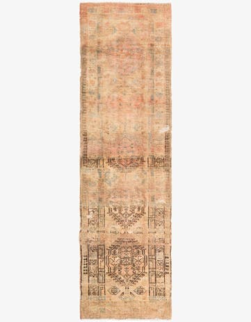 3' x 10' Hand Knotted Ultra Vintage Persian Wool Runner Rug