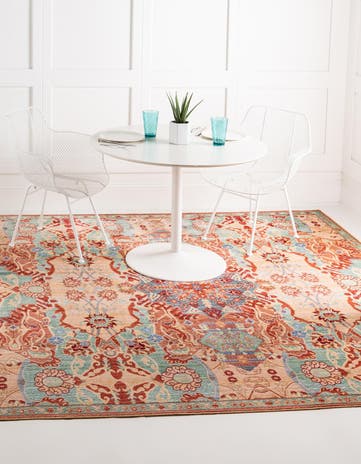 8' x 8' Aqua Square Rug