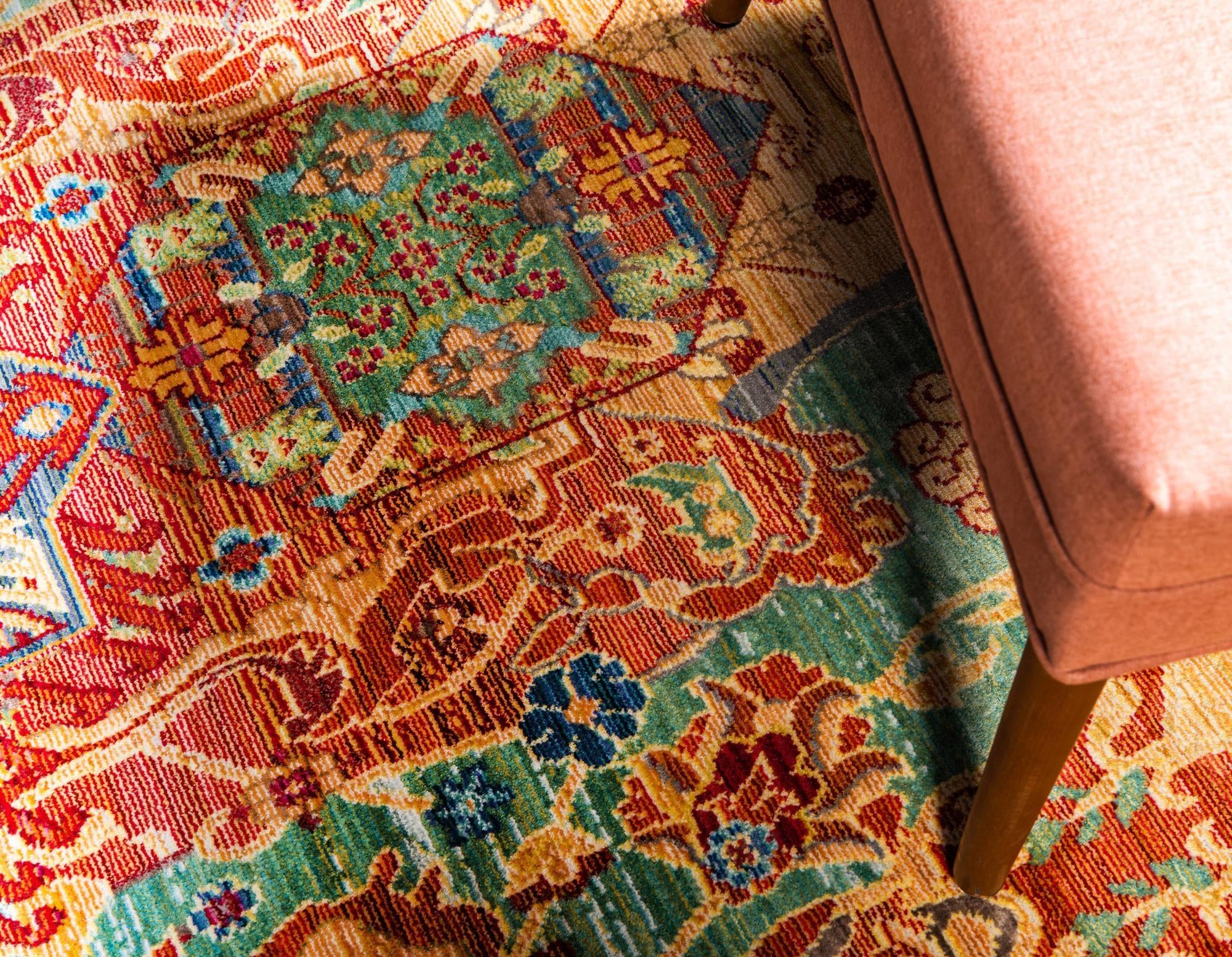 8' x 8' Aqua Square Rug