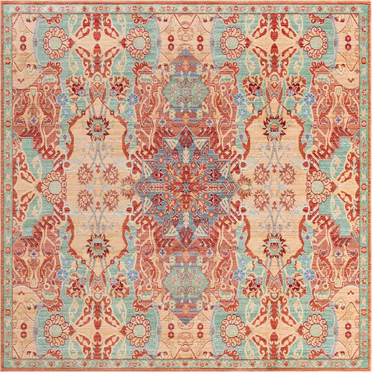 Vue détaillée : 245cm x 245cm Aqua Tapis Carré