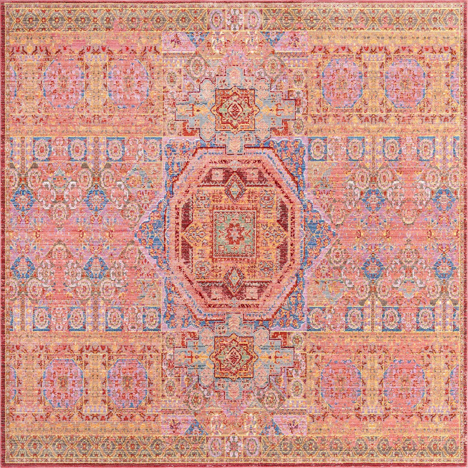 8' x 8' Aqua Square Rug