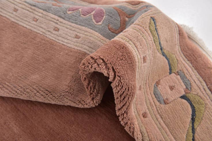 Detail image of 7' 8 x 8' Hand Knotted Nepal Wool Square Rug