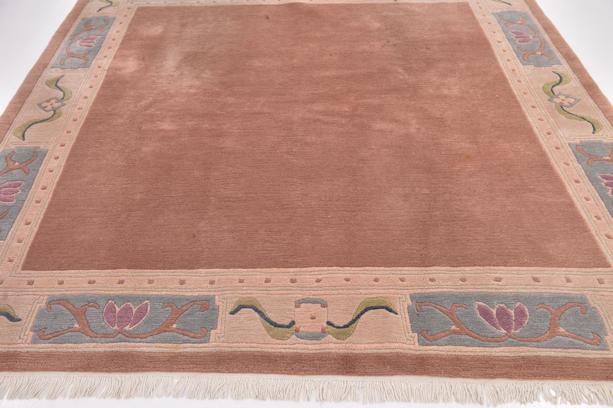 7' 8 x 8' Hand Knotted Nepal Wool Square Rug