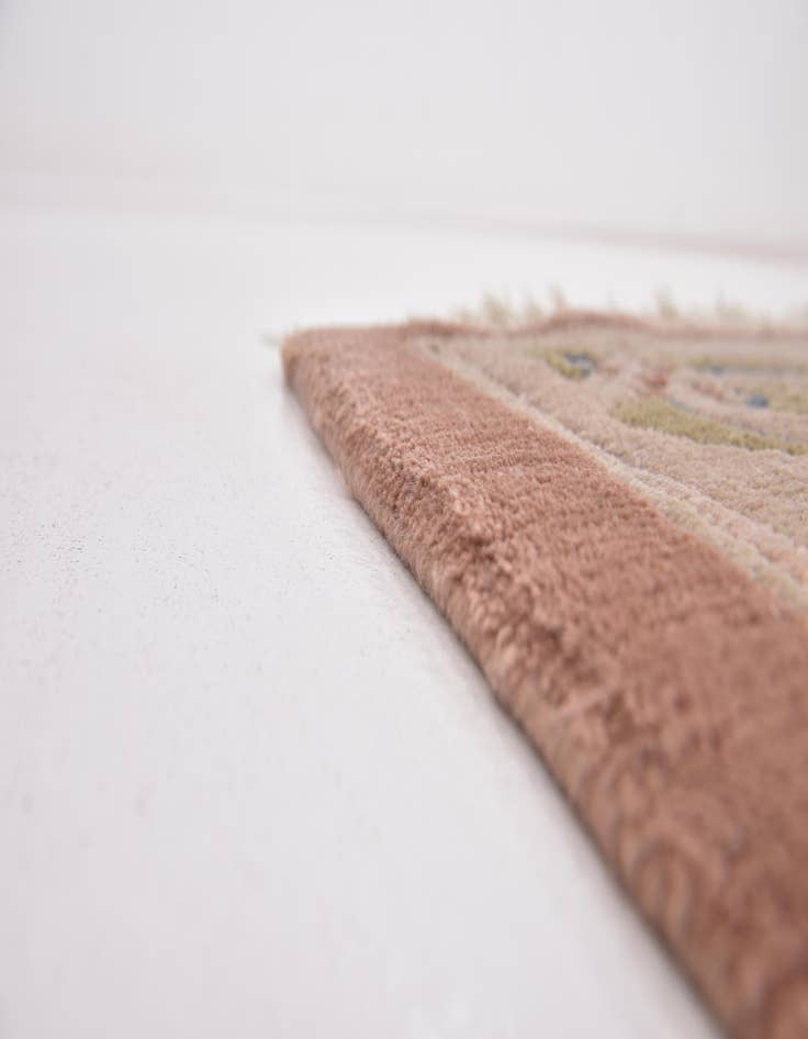 Detail image of 7' 8 x 8' Hand Knotted Nepal Wool Square Rug