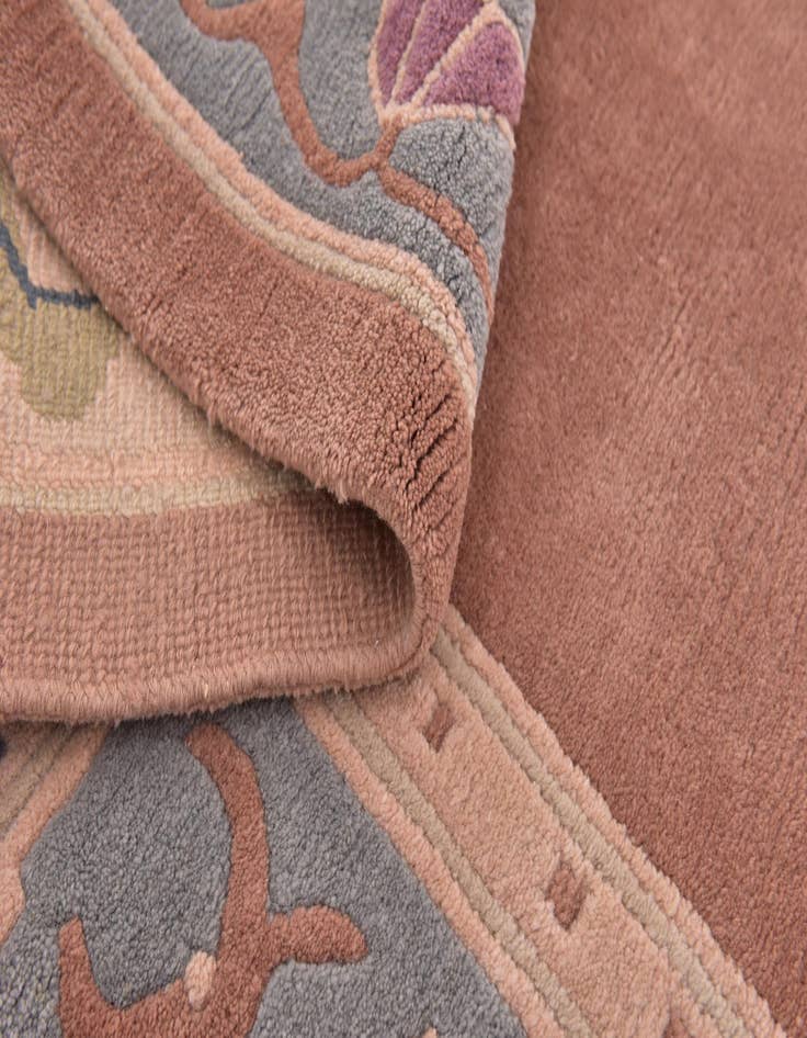 Detail image of 7' 8 x 8' Hand Knotted Nepal Wool Square Rug