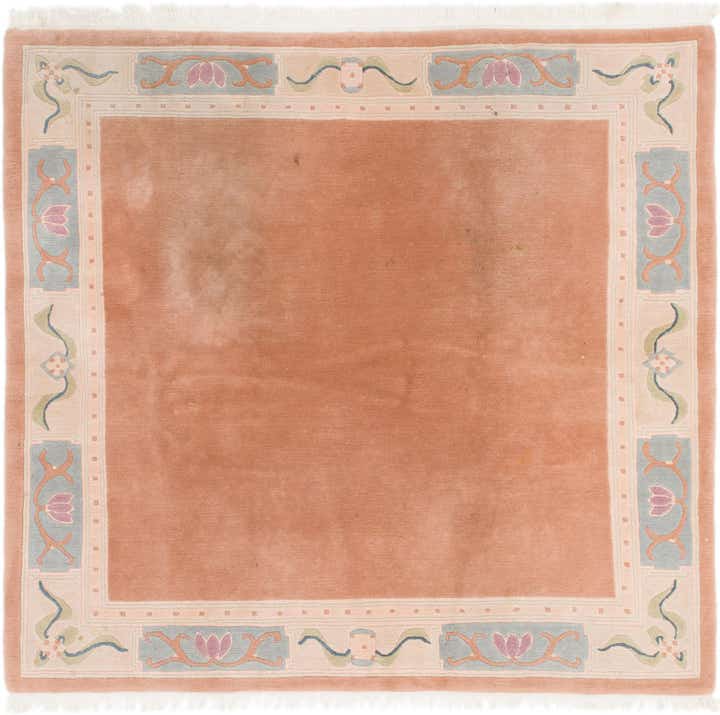 7' 8 x 8' Hand Knotted Nepal Wool Square Rug