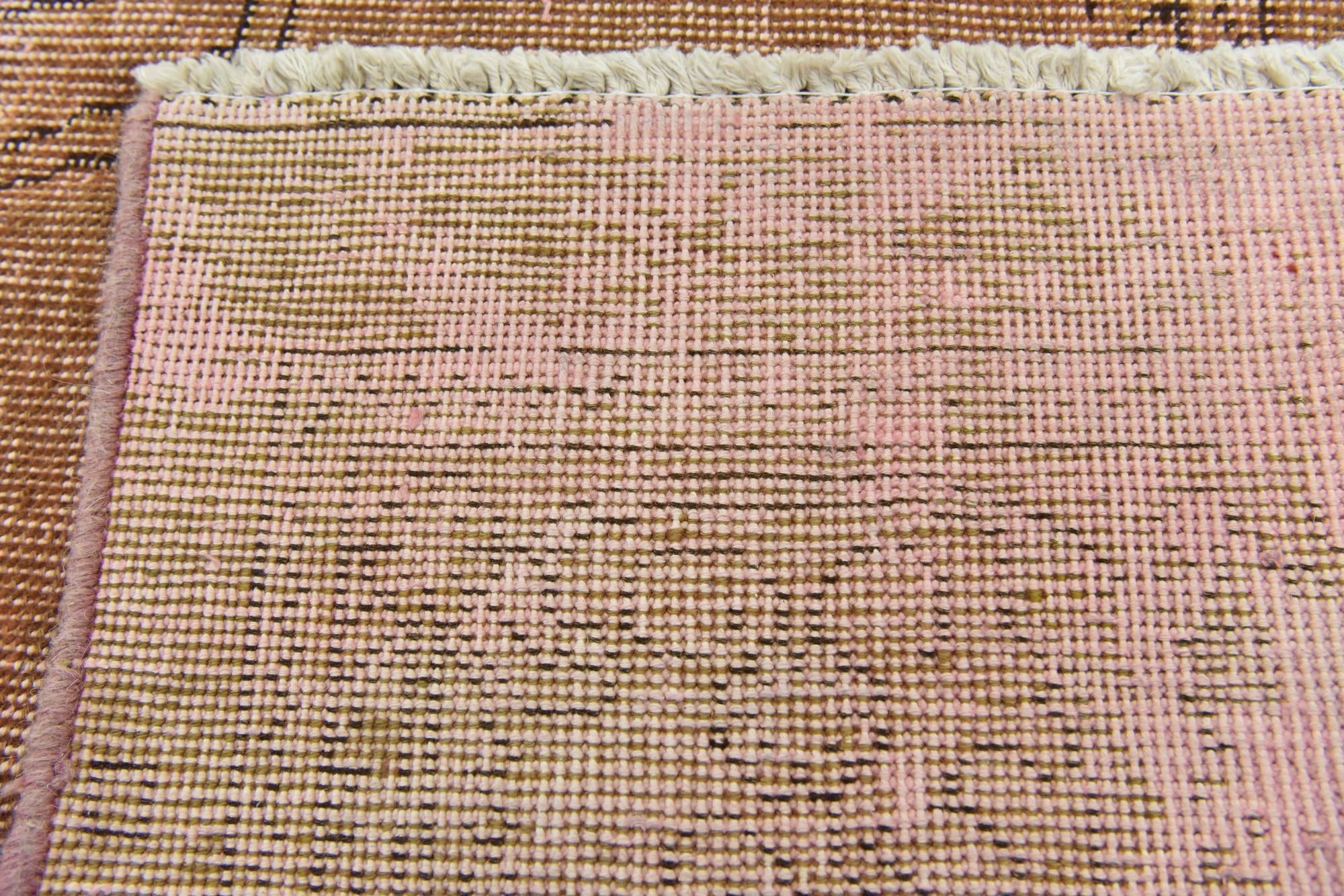 4' 7 x 4' 10 Hand Knotted Ultra Vintage Persian Wool Square Rug