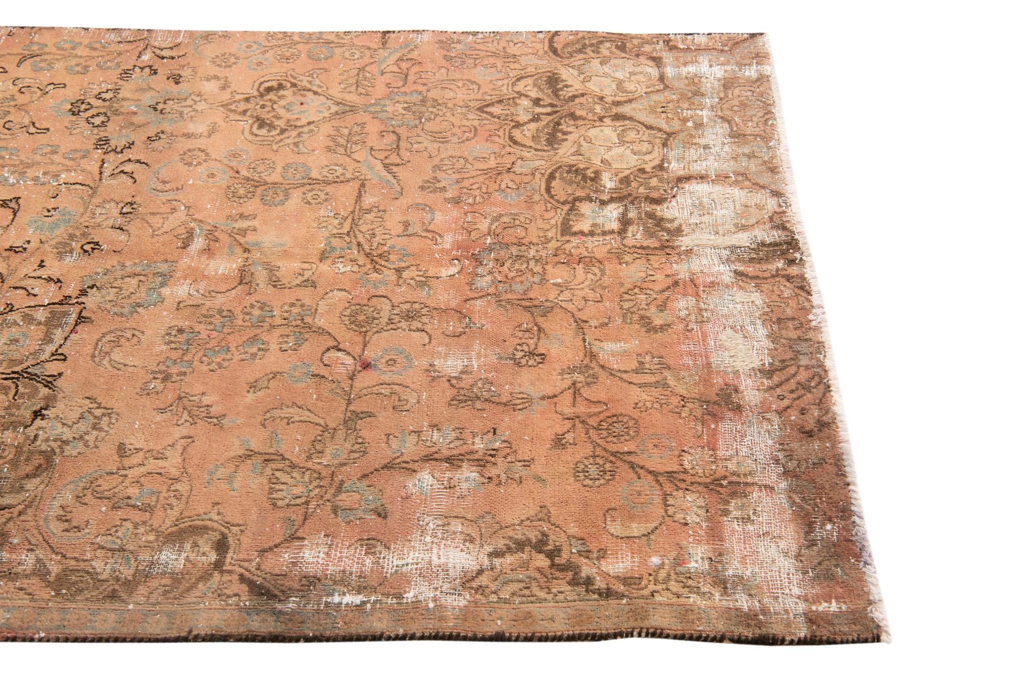 4' 3 x 5' 3 Hand Knotted Ultra Vintage Persian Wool Square Rug