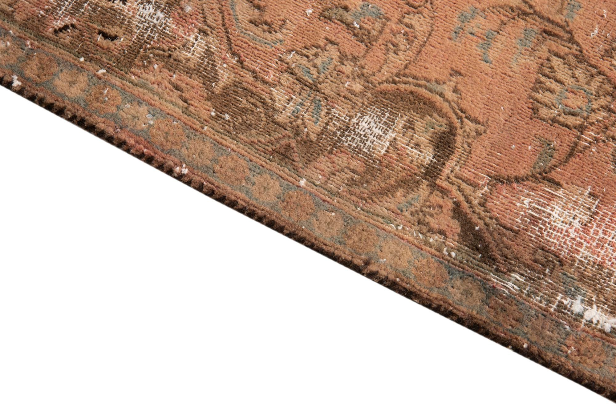 4' 3 x 5' 3 Hand Knotted Ultra Vintage Persian Wool Square Rug