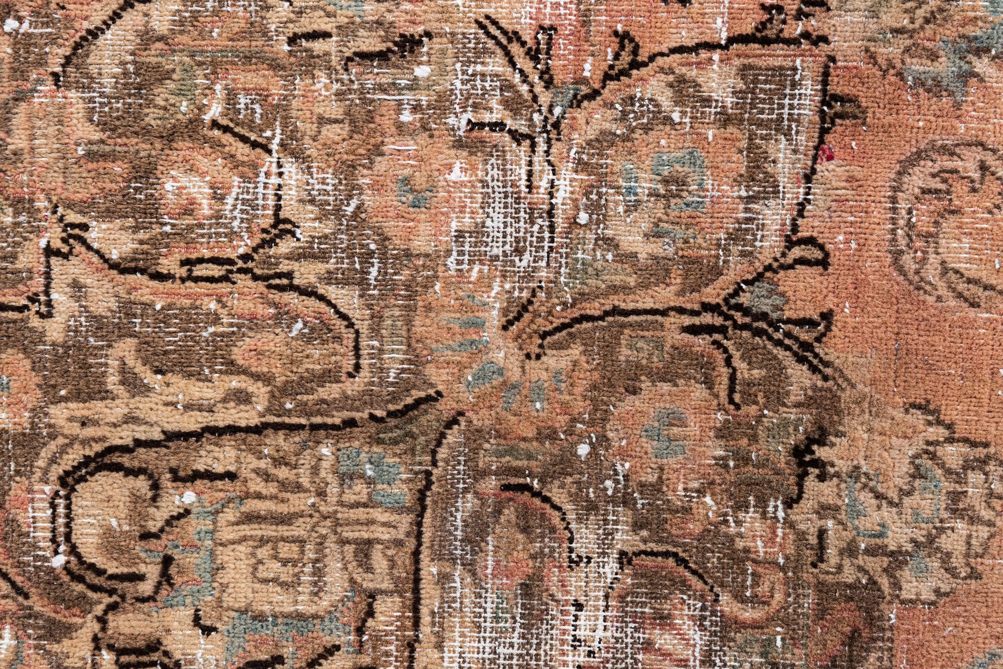 4' 3 x 5' 3 Hand Knotted Ultra Vintage Persian Wool Square Rug
