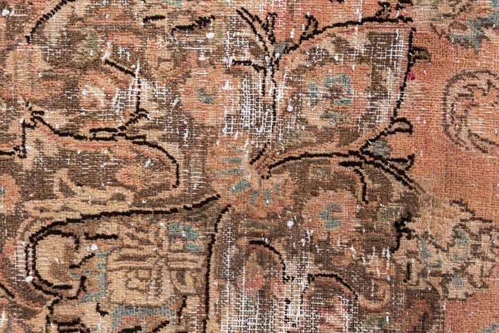 130cm x 160cm Handgeknüpft Ultra Vintage Persisch Wolle Quadrat Teppich