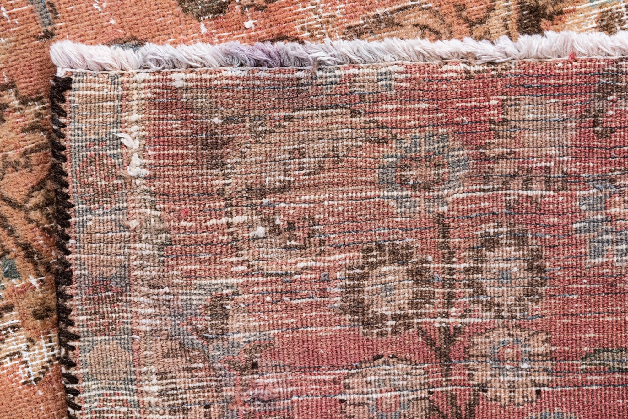 4' 3 x 5' 3 Hand Knotted Ultra Vintage Persian Wool Square Rug
