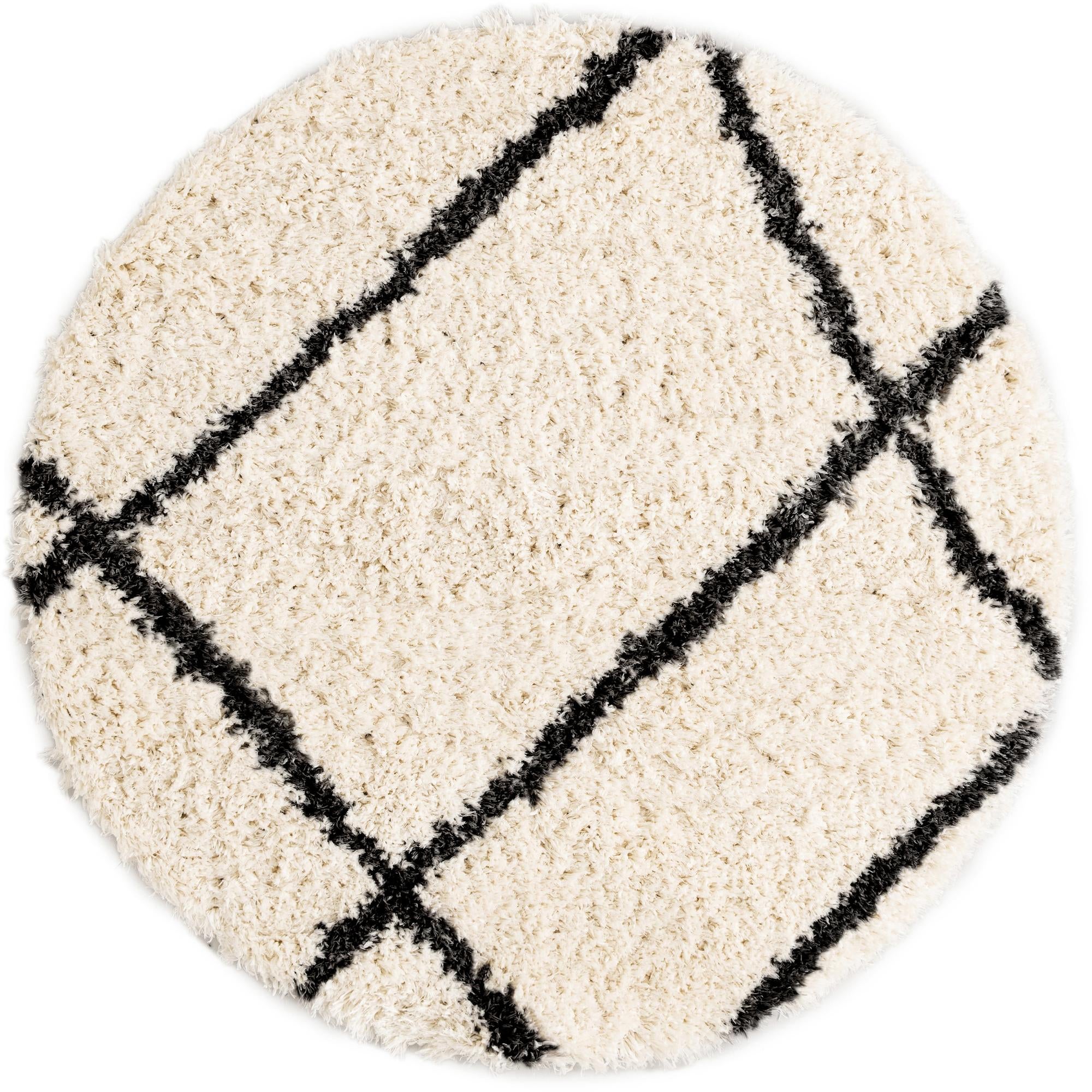 5' x 5' Infinity Shag Round Rug