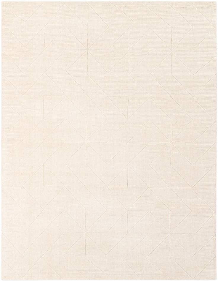 Detail image of 6' 1 x 9' WoolCraft Geometric Rug