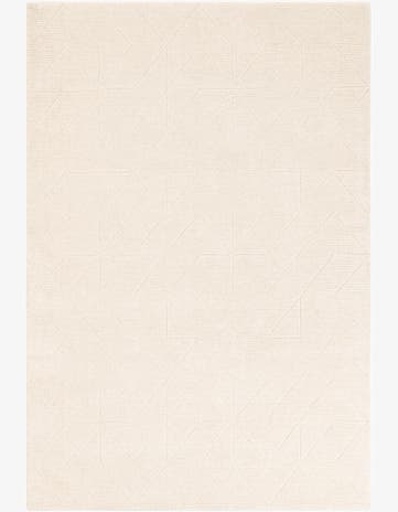 Pearl Ivory WoolCraft Geometric Rug