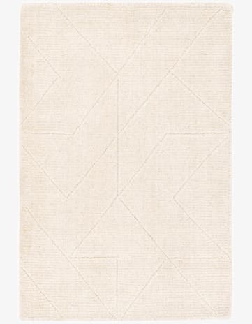 Pearl Ivory WoolCraft Geometric Rug