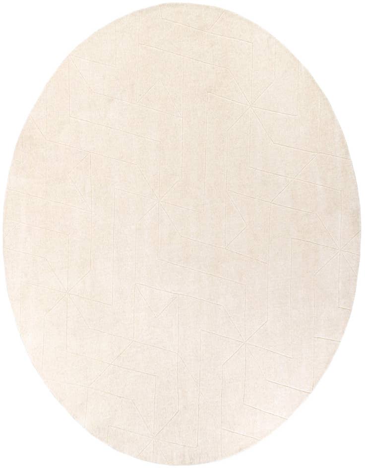 Detail image of 10' x 10' WoolCraft Geometric Round Rug