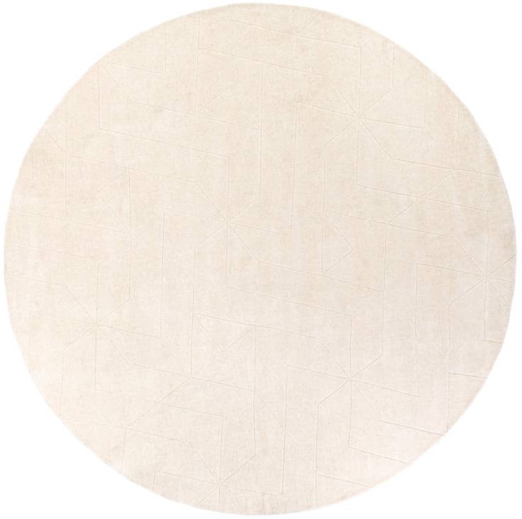 Detail image of 10' x 10' WoolCraft Geometric Round Rug
