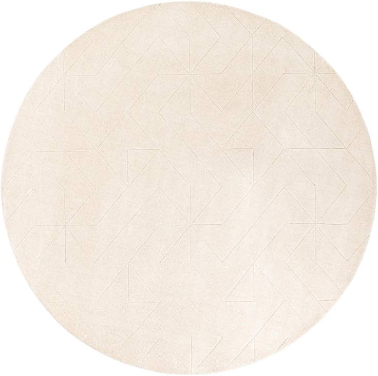 Detail image of 7' 10 x 7' 10 WoolCraft Geometric Round Rug