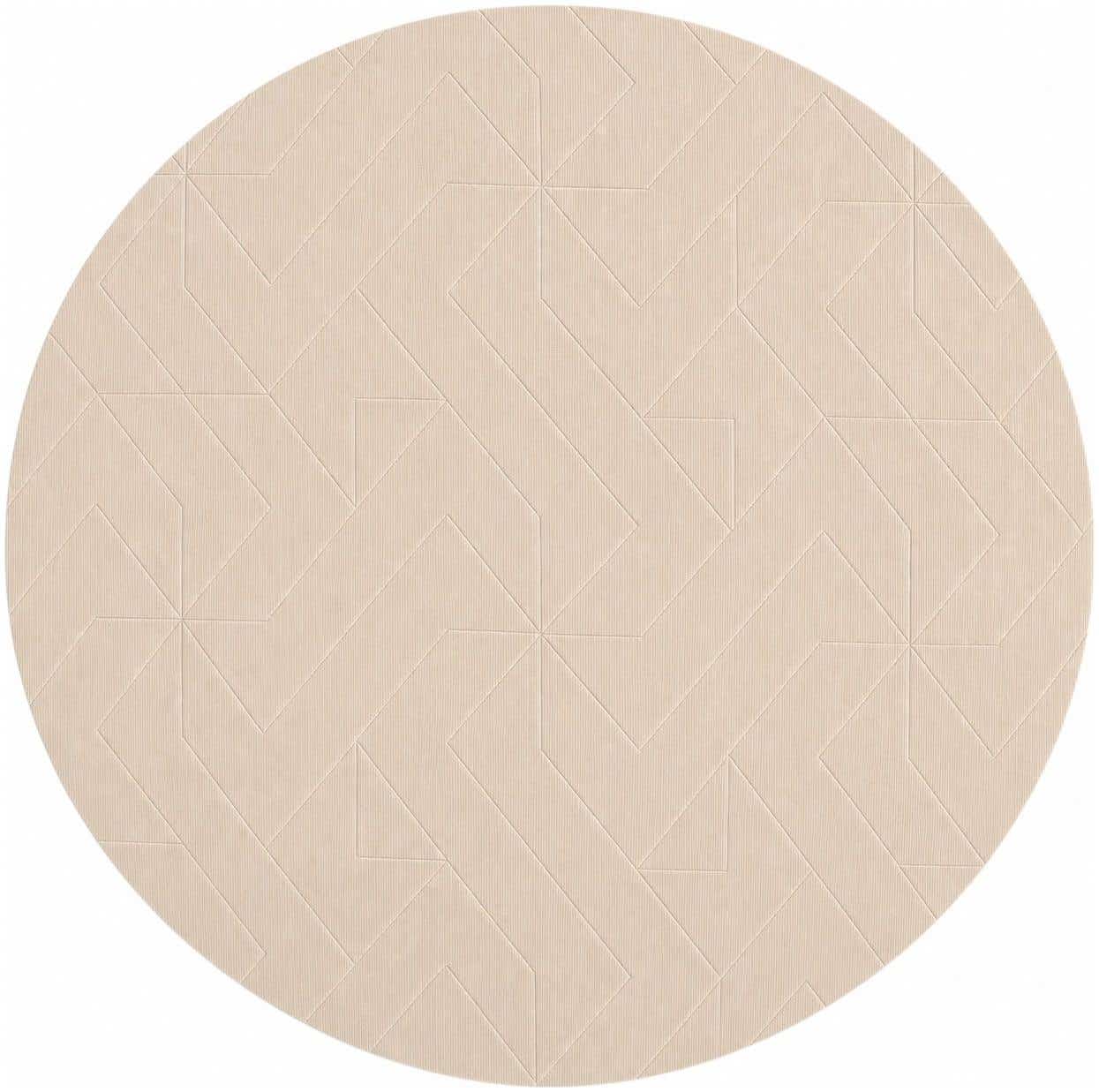 12' x 12' WoolCraft Geometric Round Rug
