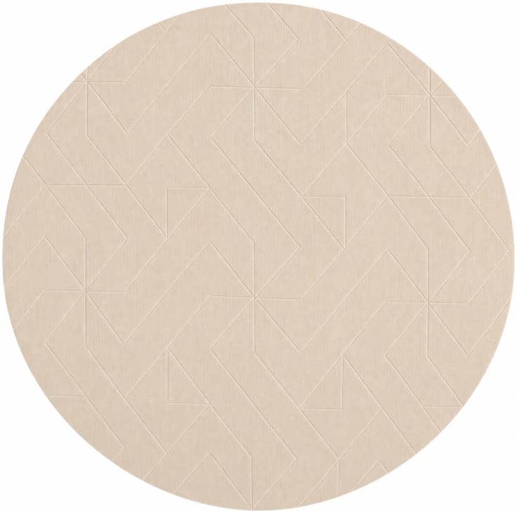 Detail image of 12' x 12' WoolCraft Geometric Round Rug