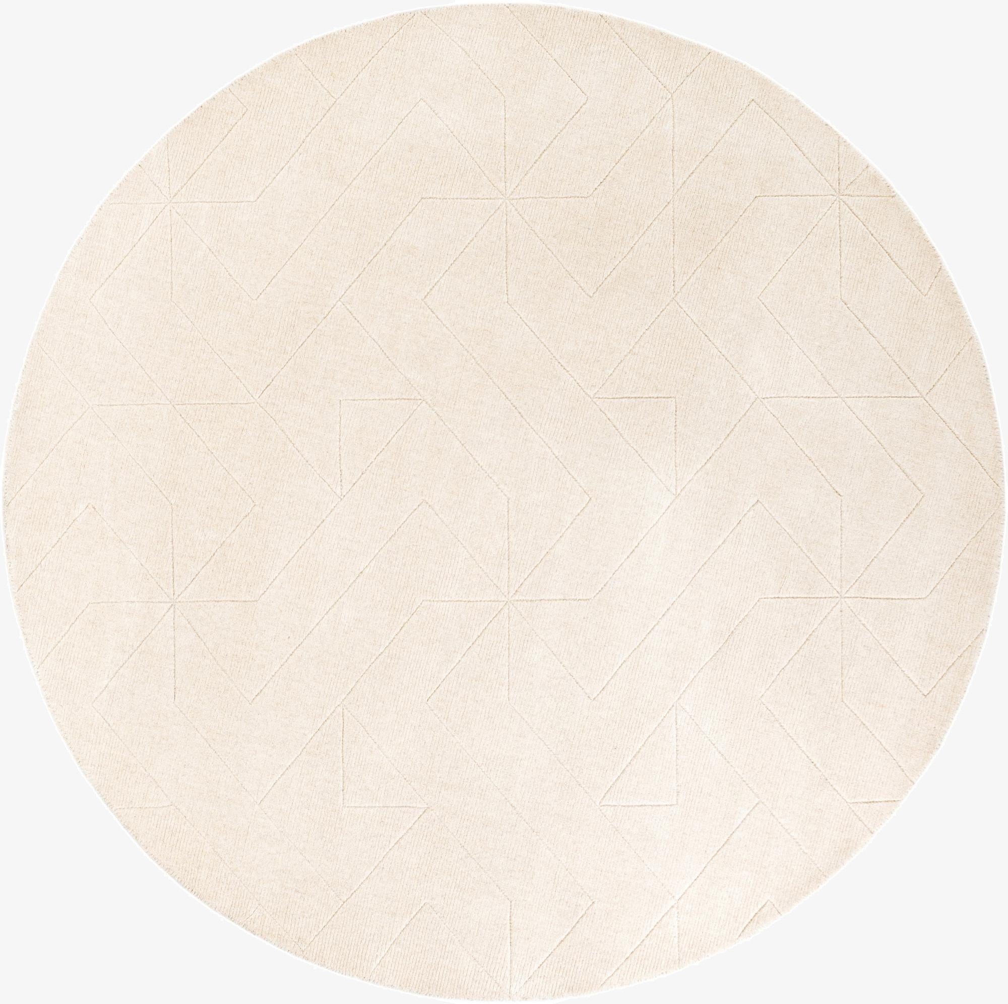 Primary image  7' 10 x 7' 10 WoolCraft Geometric Round Rug