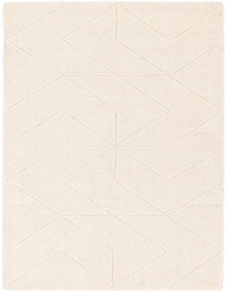 Detail image of 2' x 5' 1 WoolCraft Geometric Runner Rug