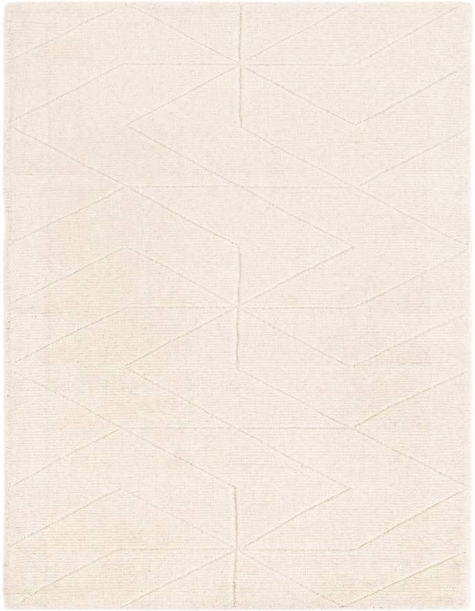 Detail image of 2' x 6' 1 WoolCraft Geometric Runner Rug