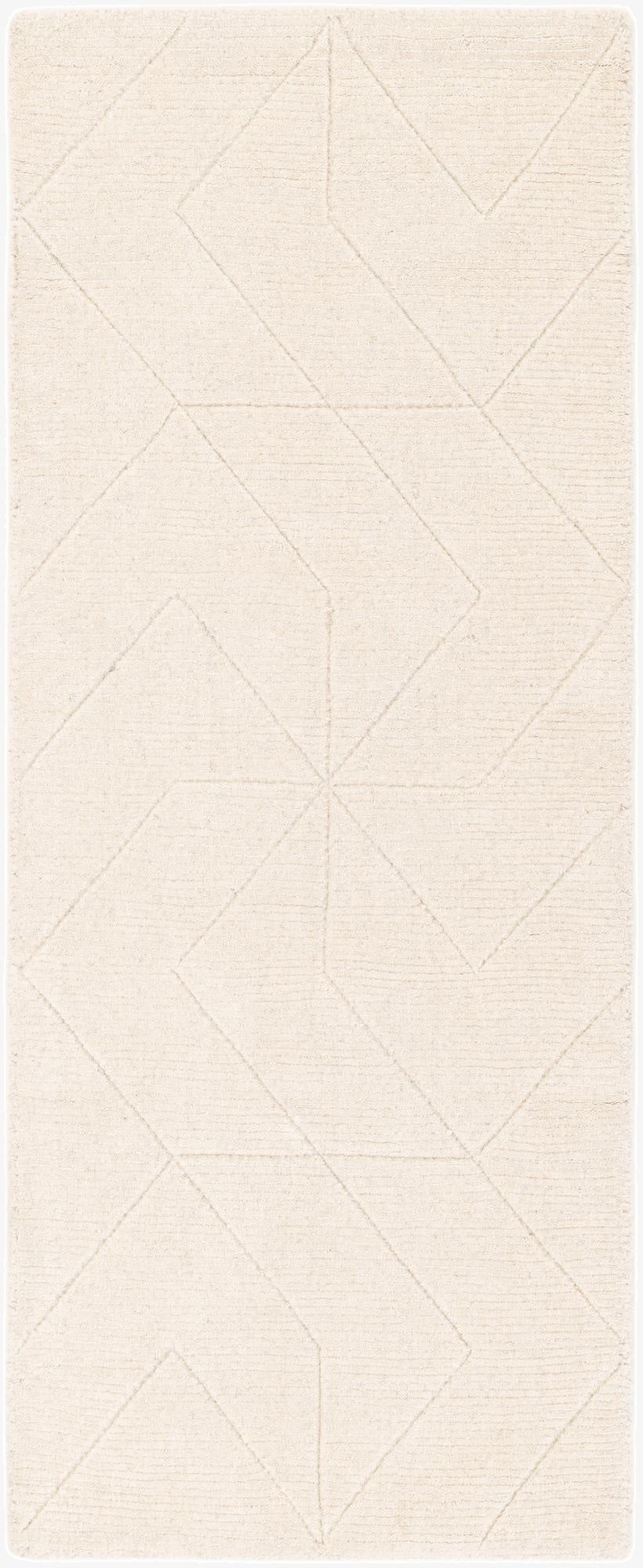 2' x 5' 1 WoolCraft Geometric Runner Rug