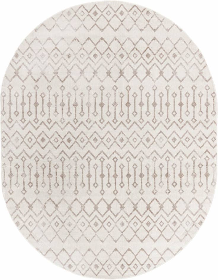 Detail image of 8' x 10' Bohemian Trellis Oval Rug