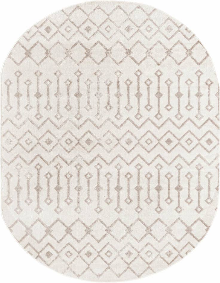 Detail image of 5' 3 x 8' Bohemian Trellis Oval Rug