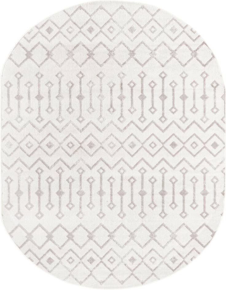 Detail image of 4' x 6' Bohemian Trellis Oval Rug