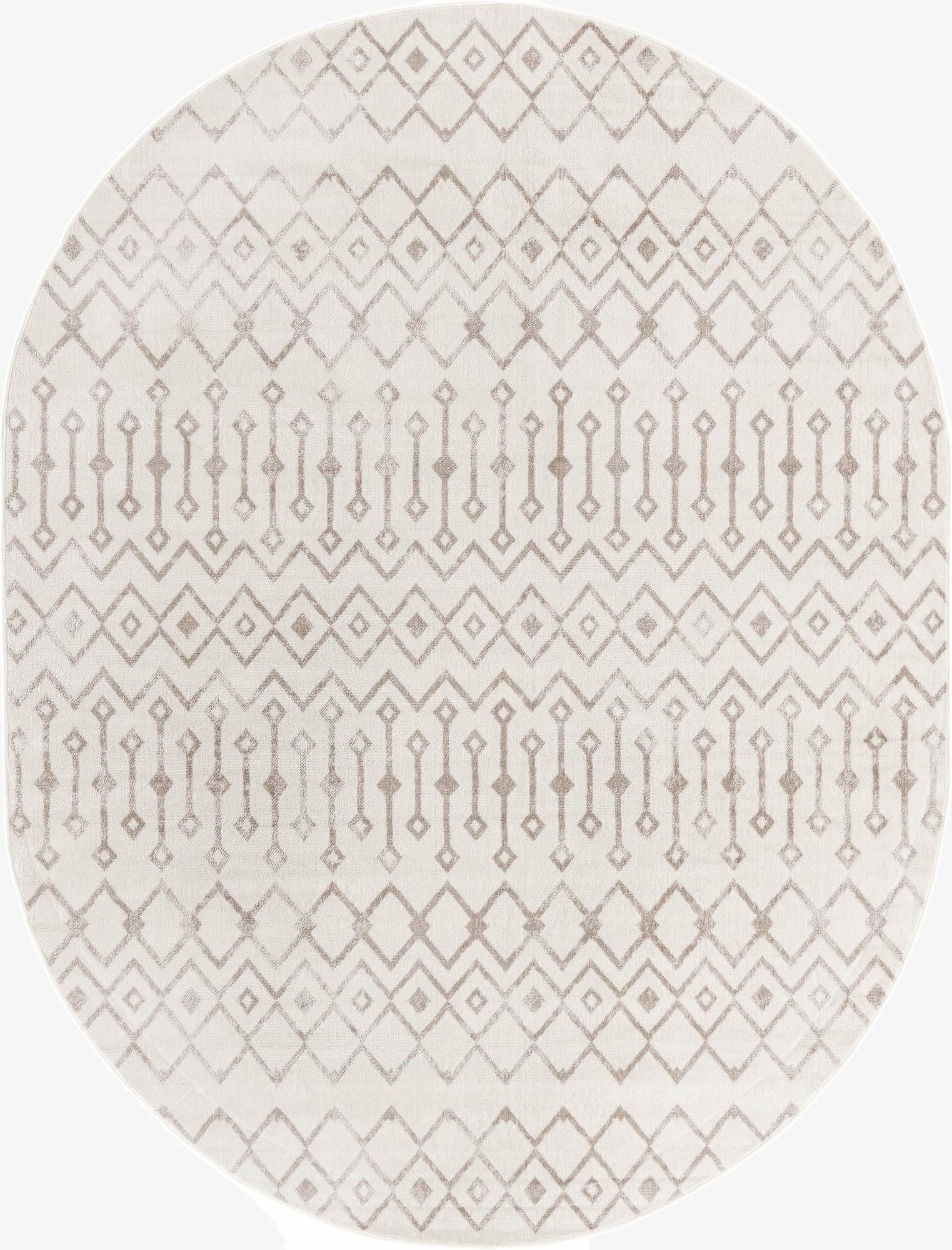 8' x 10' Bohemian Trellis Oval Rug