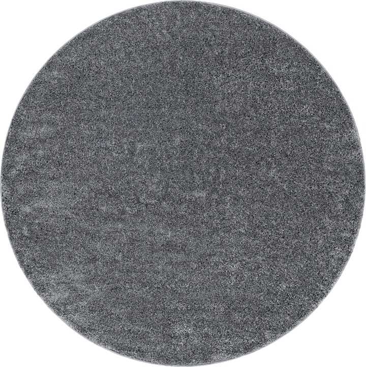 3' 3 x 3' 3 Soft Solid Shag Round Rug