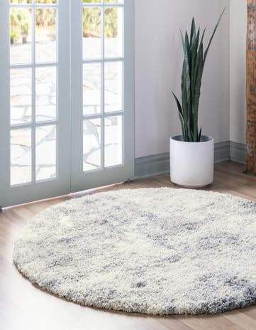 6' x 6' Soft Touch Shag Round Rug