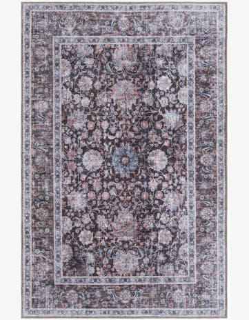 Pecan Brown Washable Yara Rug