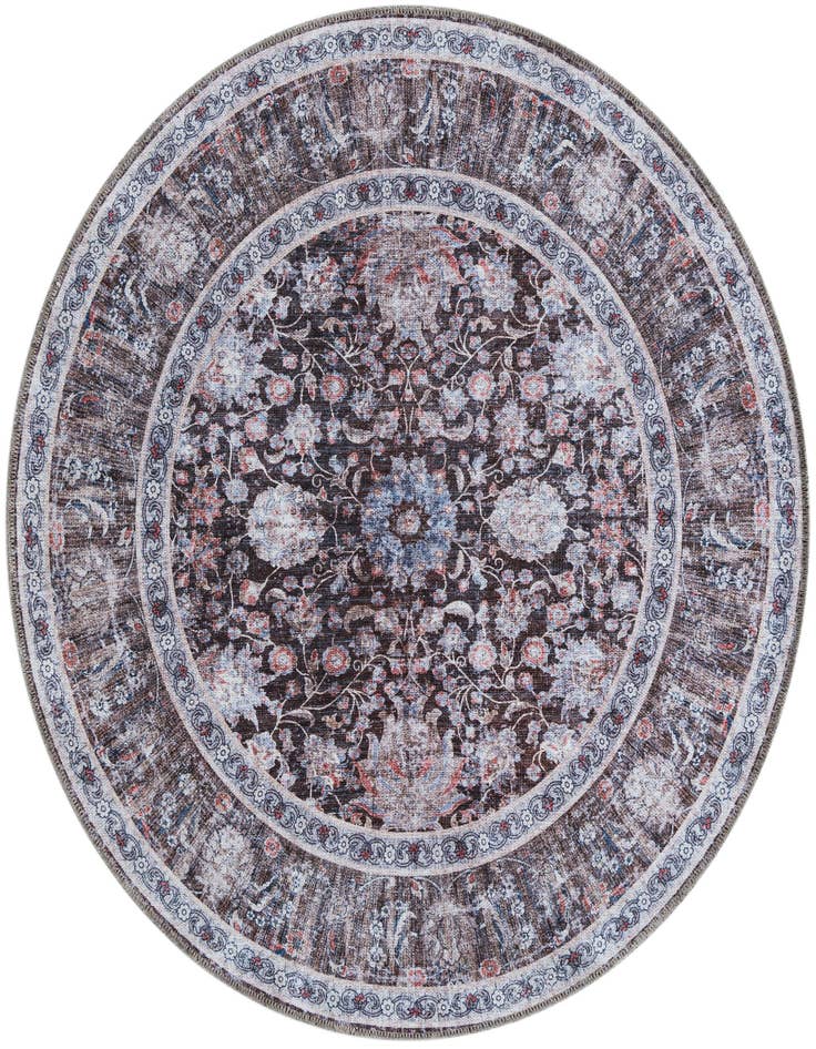 Detail image of 4' x 4' Washable Yara Round Rug
